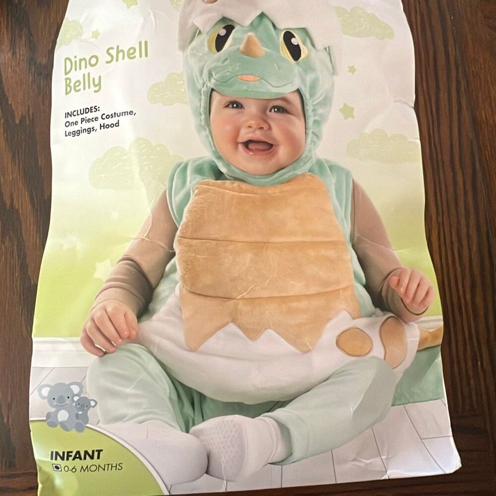 Spirit Baby Dino Shell Belly Costume Infant 0-6 Months